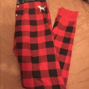 PINK logo pajama pants